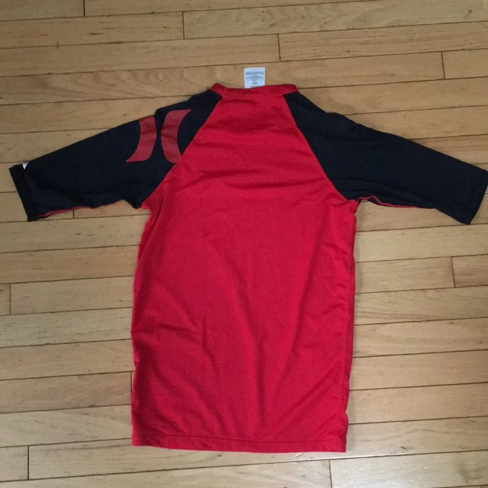 Hurley Rashguard Dark Red/Black Men’s Large EUC